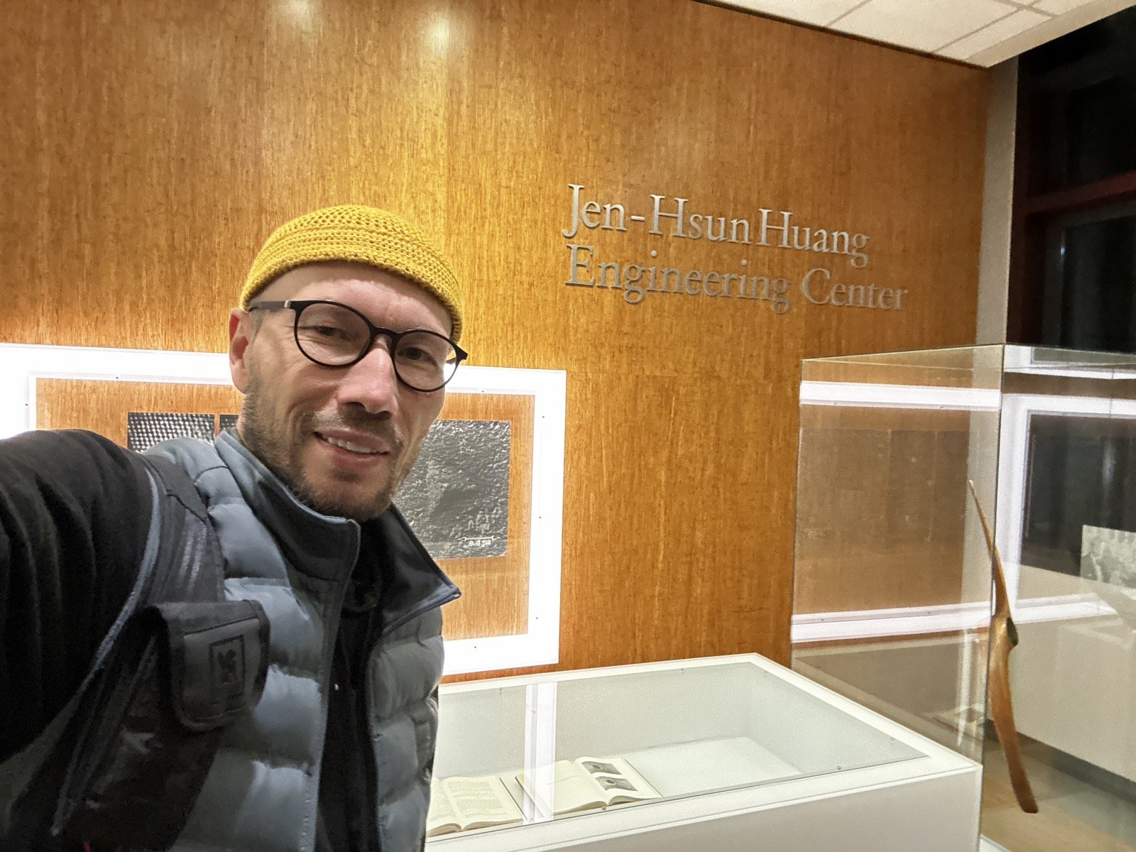 At the Jen-Hsun Huang Engineering Center, Stanford, where the hackathon ran on 23-24 October